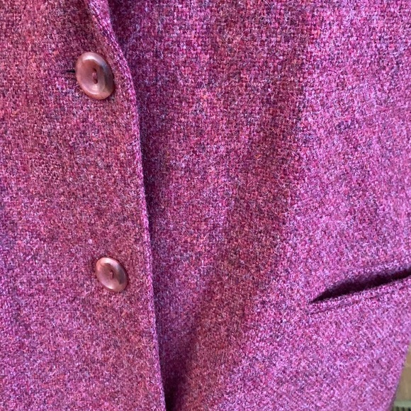 The Edinburgh Woolen Mill Wool Burgundy Blazer 14 - Picture 3 of 6